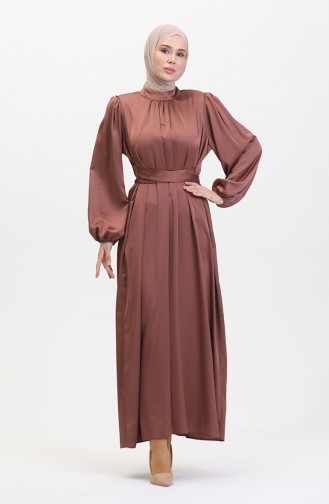 Abendkleid Aus Gerafftem Satin 6372-03 Dusty Rose 6372-03