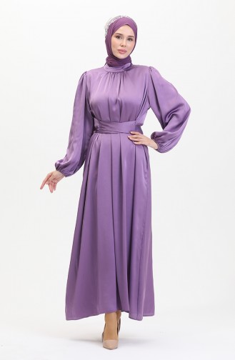 Abendkleid Aus Gerafftem Satin 6372-05 Flieder 6372-05