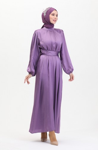 Abendkleid Aus Gerafftem Satin 6372-05 Flieder 6372-05