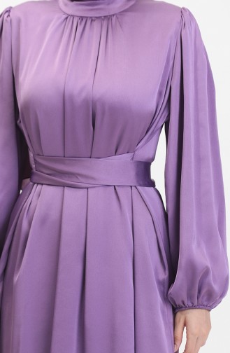 Abendkleid Aus Gerafftem Satin 6372-05 Flieder 6372-05