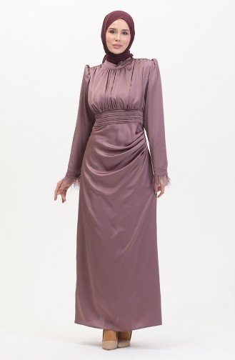 Abendkleid Aus Satin Mit Faltendetail 6374-02 Dusty Rose 6374-02