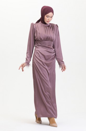 Abendkleid Aus Satin Mit Faltendetail 6374-02 Dusty Rose 6374-02