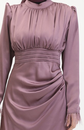 Abendkleid Aus Satin Mit Faltendetail 6374-02 Dusty Rose 6374-02