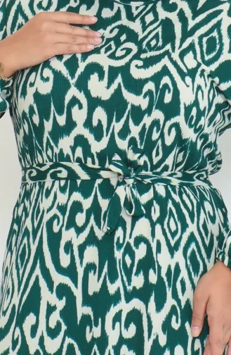 Robe à Volants Enveloppée à Motifs Epic 46-56 Taille 4571F-03 Vert 4571F-03
