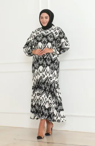 Robe à Volants Enveloppée à Motifs Epic 46-56 Taille 4571H-04 Noir 4571H-04