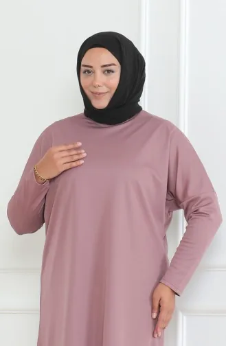 Grote Maat Seizoensgebonden Comfortabele Snit Basistuniek 8738-02 Dusty Rose 8738-02