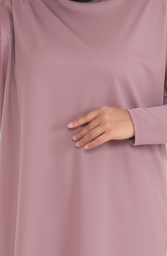 Plus Size Seasonal Comfortable Cut Basic Tunic 8738-02 Dusty Rose 8738-02