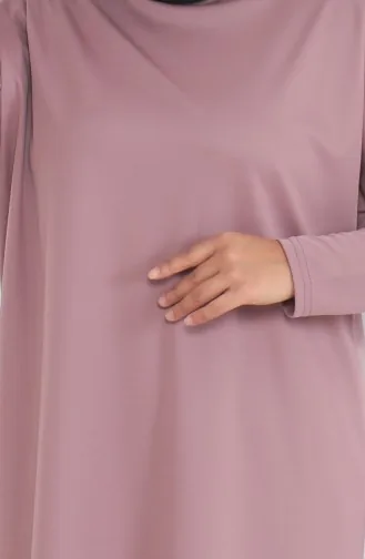 Grote Maat Seizoensgebonden Comfortabele Snit Basistuniek 8738-02 Dusty Rose 8738-02