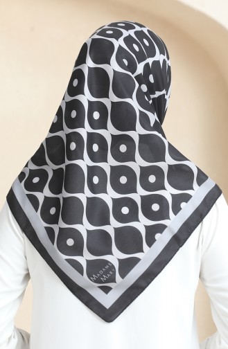 Echarpe Coton Doux 19090-02 Noir Gris 19090-02
