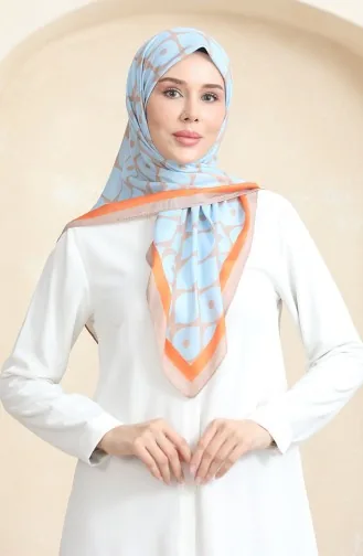 Soft Pamuk Eşarp 19090-12 Vizon Bebek Mavisi