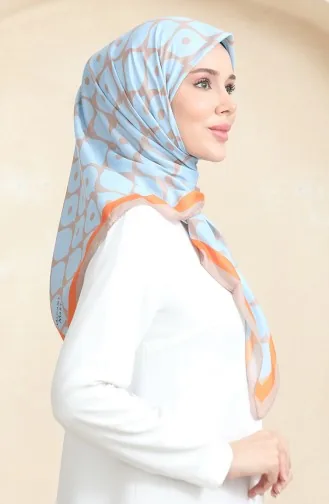 Soft Pamuk Eşarp 19090-12 Vizon Bebek Mavisi