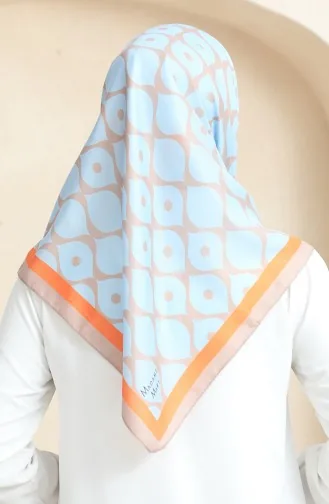 Soft Pamuk Eşarp 19090-12 Vizon Bebek Mavisi