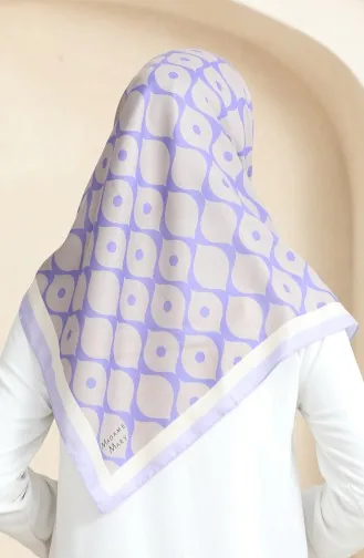 Weicher Baumwollschal 19090-16 Beige Flieder 19090-16