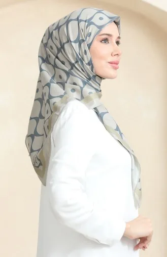 Weicher Baumwollschal 19090-22 Beige Geräuchert 19090-22