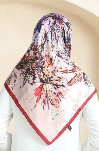Karaca Rayon Scarf 81066-10 Burgundy 81066-10