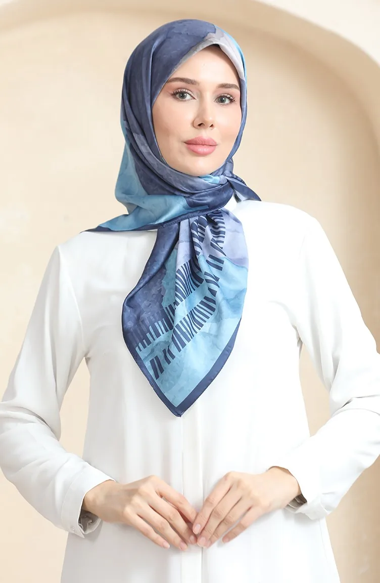 Karaca Rayon Schal 81067-09 Marineblau 81067-09