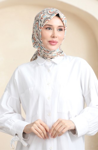 Karaca Rayon Schal 81072-01 Gold Wassergrün 81072-01