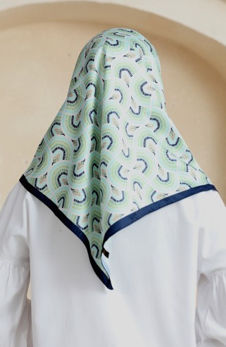 Karaca Rayon Schal 81072-09 Marineblau Grün 81072-09