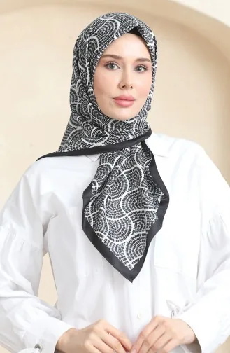 Karaca Rayon Scarf 81072-12 Black And white 81072-12