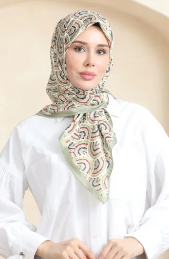 Karaca Echarpe Rayonne 81072-13 Carreau Vert Pistache 81072-13