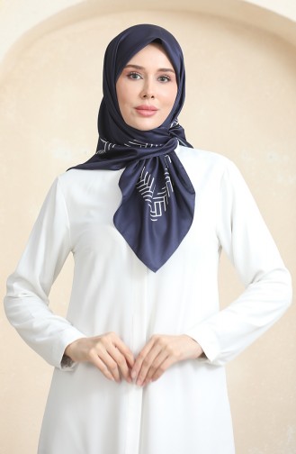 Karaca Rayon Schal 81073-01 Marineblau Weiß 81073-01