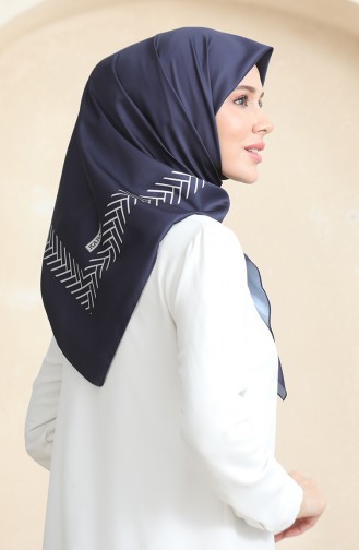 Karaca Rayon Schal 81073-01 Marineblau Weiß 81073-01