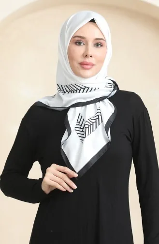 Karaca Rayon Scarf 81073-05 Black And white 81073-05