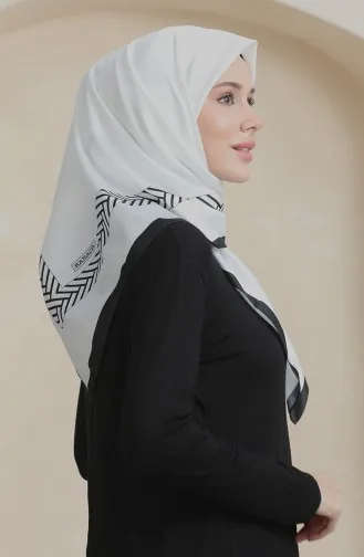 Karaca Rayon Scarf 81073-05 Black And white 81073-05