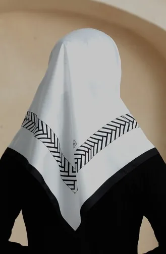 Karaca Rayon Scarf 81073-05 Black And white 81073-05