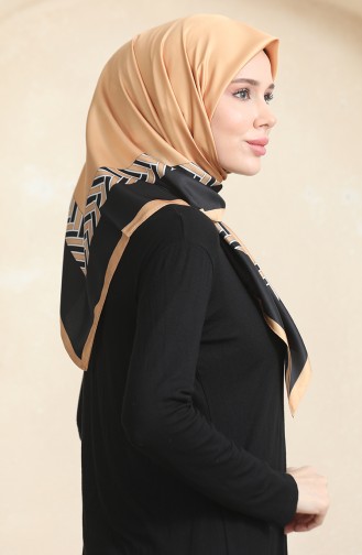 Karaca Rayon Eşarp 81073-08 Hardal Siyah