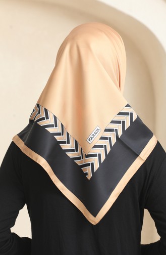 Karaca Rayon Eşarp 81073-08 Hardal Siyah