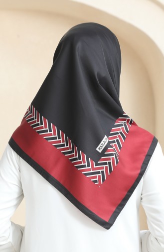 Karaca Echarpe Rayonne 81073-09 Rouge Claret Noir 81073-09