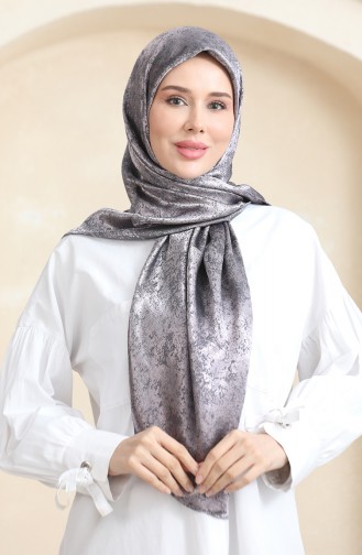 Marble Jacquard Scarf 2242jkr-01 Lilac Black 2242JKR-01