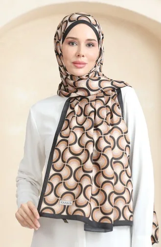 Karaca Châle Doux 81063-04 Noir Marron 81063-04