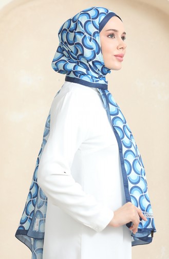 Karaca Soft Shawl 81063-12 Navy Blue Baby Blue 81063-12
