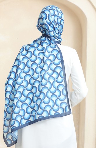 Karaca Soft Shawl 81063-12 Navy Blue Baby Blue 81063-12