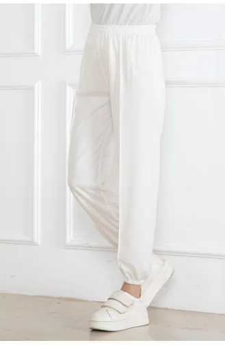 Elastische Sportjoggingbroek 303-04 Wit 303-04