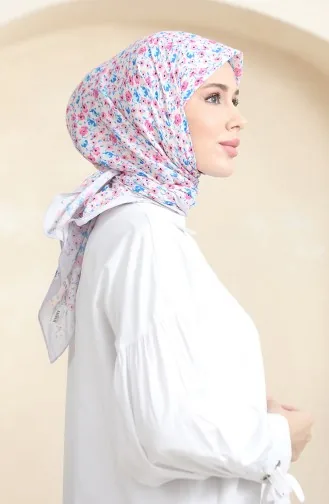 إيشارب سوفت منقوش 90176-02 فوشي بنفسجي فاتح 90176-02