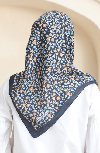 Floral Soft Scarf 90176-05 Navy Blue 90176-05