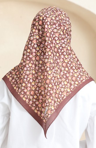Floral Soft Scarf 90176-09 Brown Onion Peel 90176-09