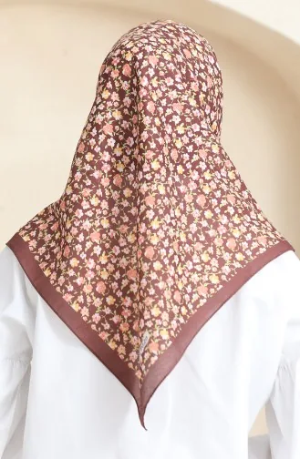 Floral Soft Scarf 90176-09 Brown Onion Peel 90176-09