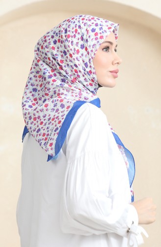 Echarpe Douce Fleurie 90176-10 Lilas Indigo 90176-10