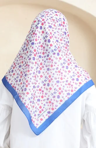 Echarpe Douce Fleurie 90176-10 Lilas Indigo 90176-10