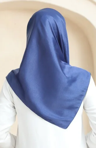 Düz Kristal Eşarp 70252-08 Açık Lacivert