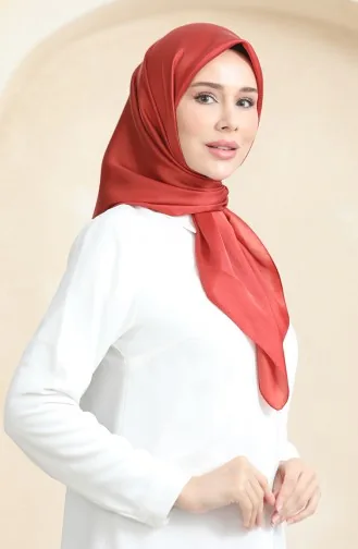 Düz Kristal Eşarp 70252-13 Kiremit