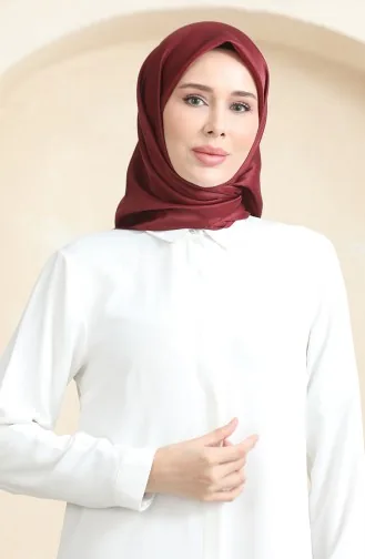 Düz Kristal Eşarp 70252-15 Vişne