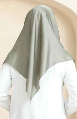 Düz Kristal Eşarp 70252-20 Açık Haki Yeşil