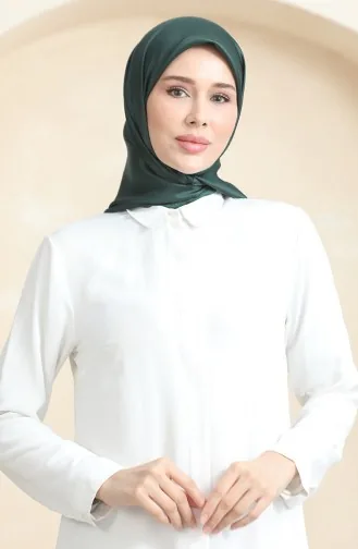 Düz Kristal Eşarp 70252-21 Zümrüt Yeşili