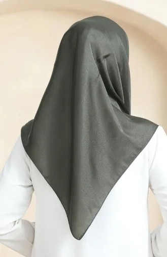 Düz Kristal Eşarp 70252-23 Koyu Haki