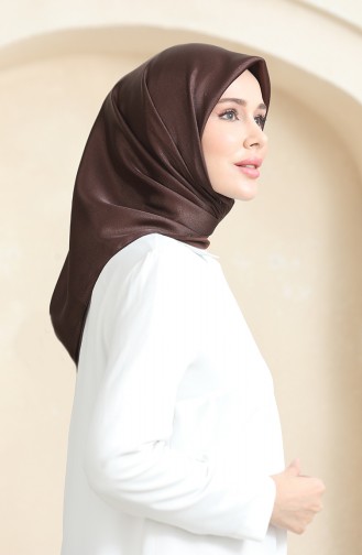 Plain Crystal Scarf 70252-28 Dark Coffee 70252-28